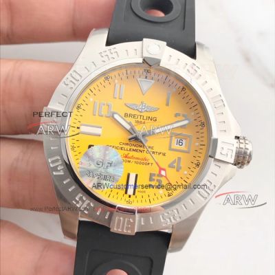 GF Factory Breitling Avenger ii Seawolf Yellow Dial 45mm Swiss 2824 Automatic Watch